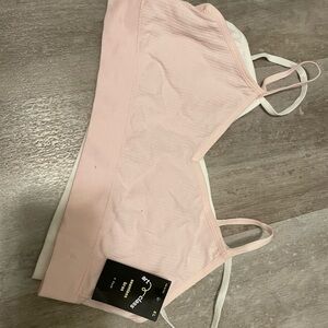 NWT - Art Class Girls XL Light Pink and White Bralette
